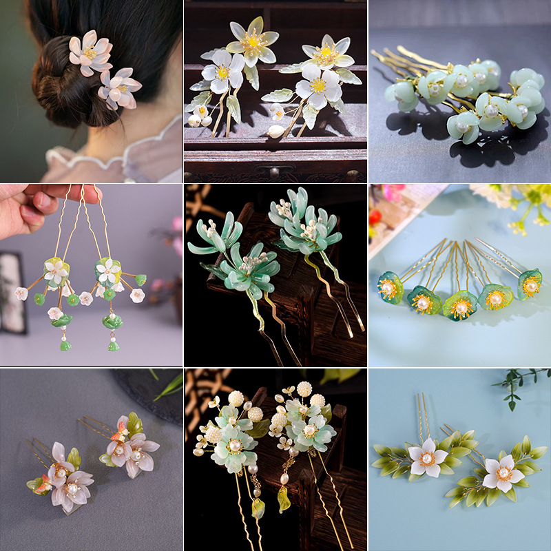 1Pair Vintage Hairpin Glazed F - đánh giá và giá Supply Florist