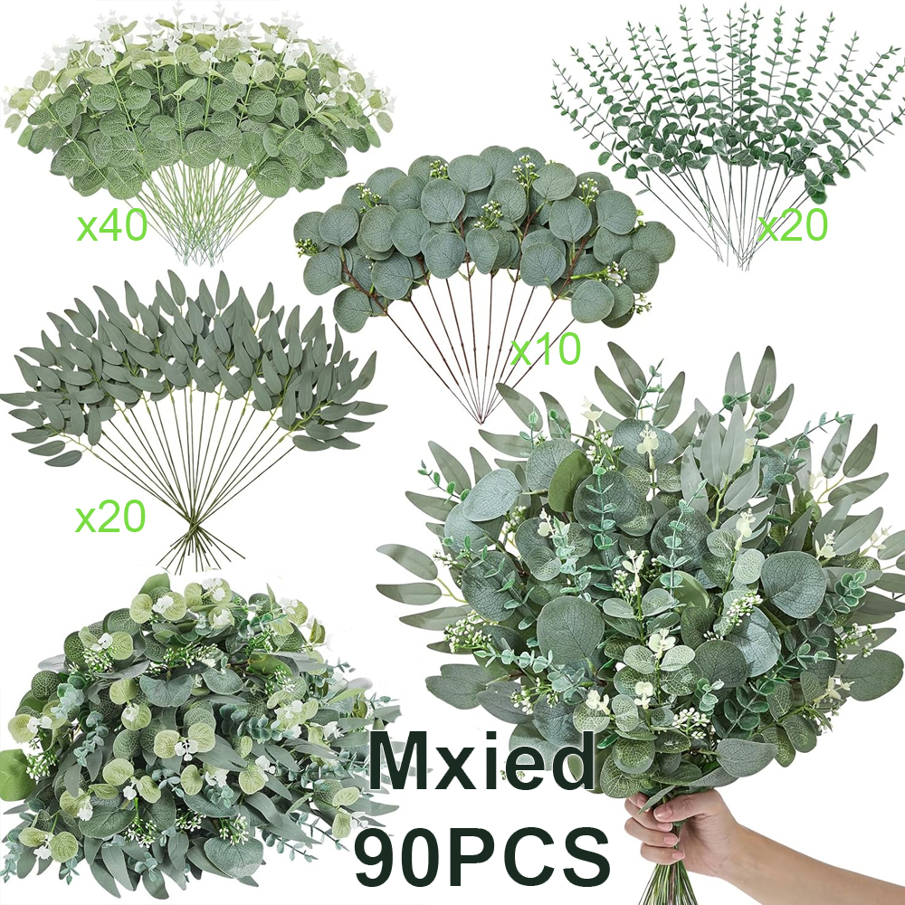 50/90PCS Artificial Flowers Bo - đánh giá và giá Eucalyptus Preserved