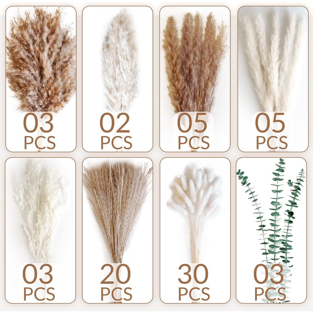 Pampas Grass & Bunny Tails Bou - đánh giá và giá Eucalyptus Preserved