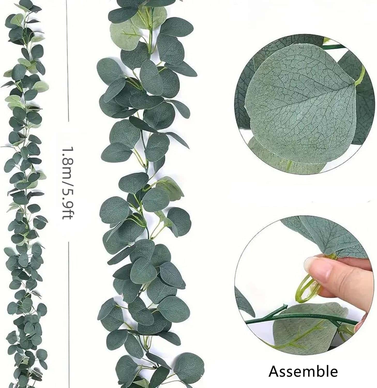 180cm Artificial Garland Eucal - đánh giá và giá Eucalyptus Preserved