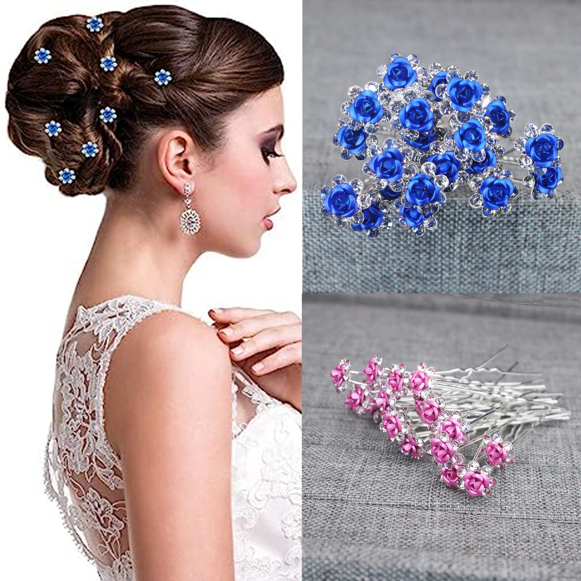 20PCS Rose Flower Rhinestone H - đánh giá và giá Supply Florist